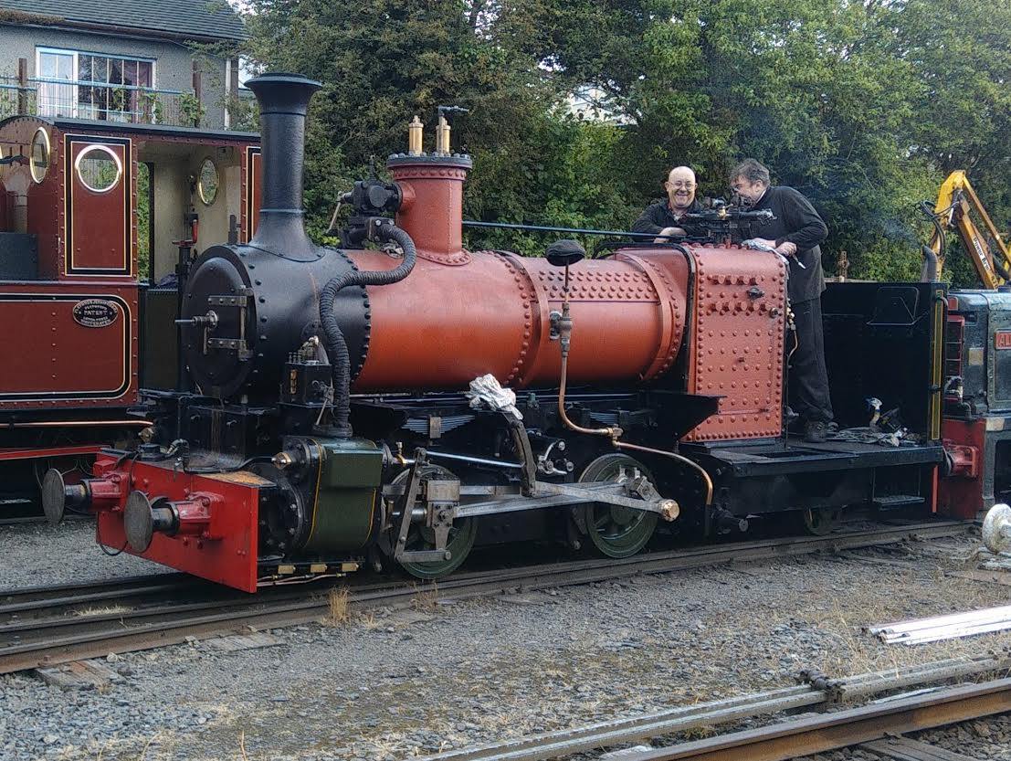 No 7 Tom Rolt at Pendre on test during the rebuild.